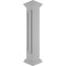 Ekena Millwork 8"W x 48"H Corner Newel Post with Panel, Peaked Capital & Base Trim (Installation kit included) NWL08X48CPP0B0 - alternate 7